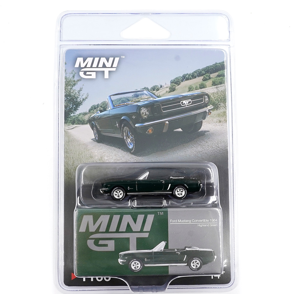 MINI GT FORD MUSTANG CONVERTIBLE 1964 HIGHLAND GREEN
