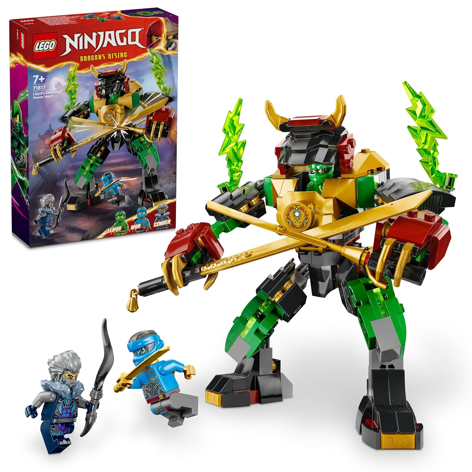 LEGO NINJAGO LLOYD’S ELEMENTAL POWER MECH TOY 