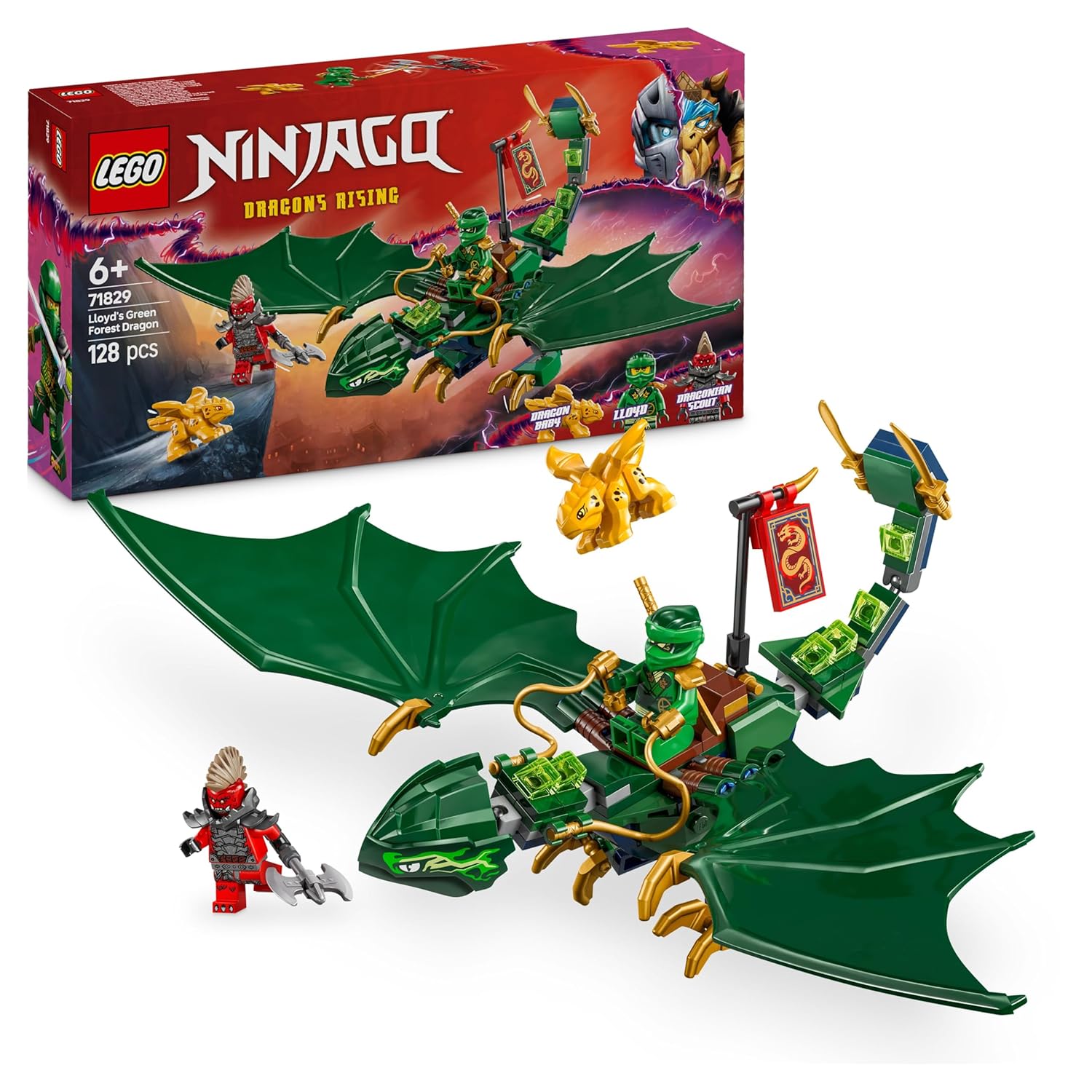 LEGO NINJAGO LLOYD’S GREEN FOREST DRAGON TOY 