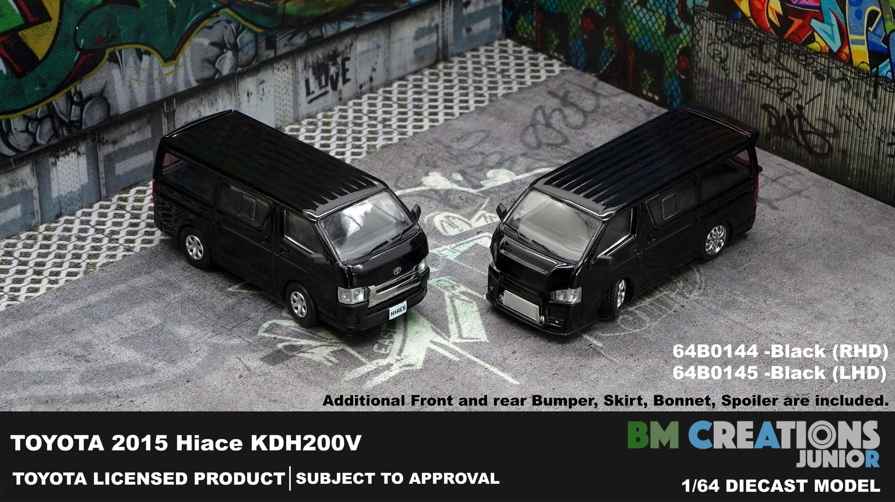TOYOTA 2015 HIACE KDH200V RHD BLACK