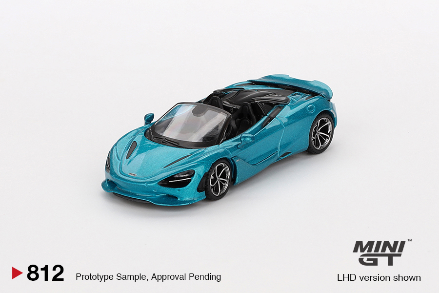 PREORDER MINI GT MCLAREN 750S SPIDER BELIZE BLUE 