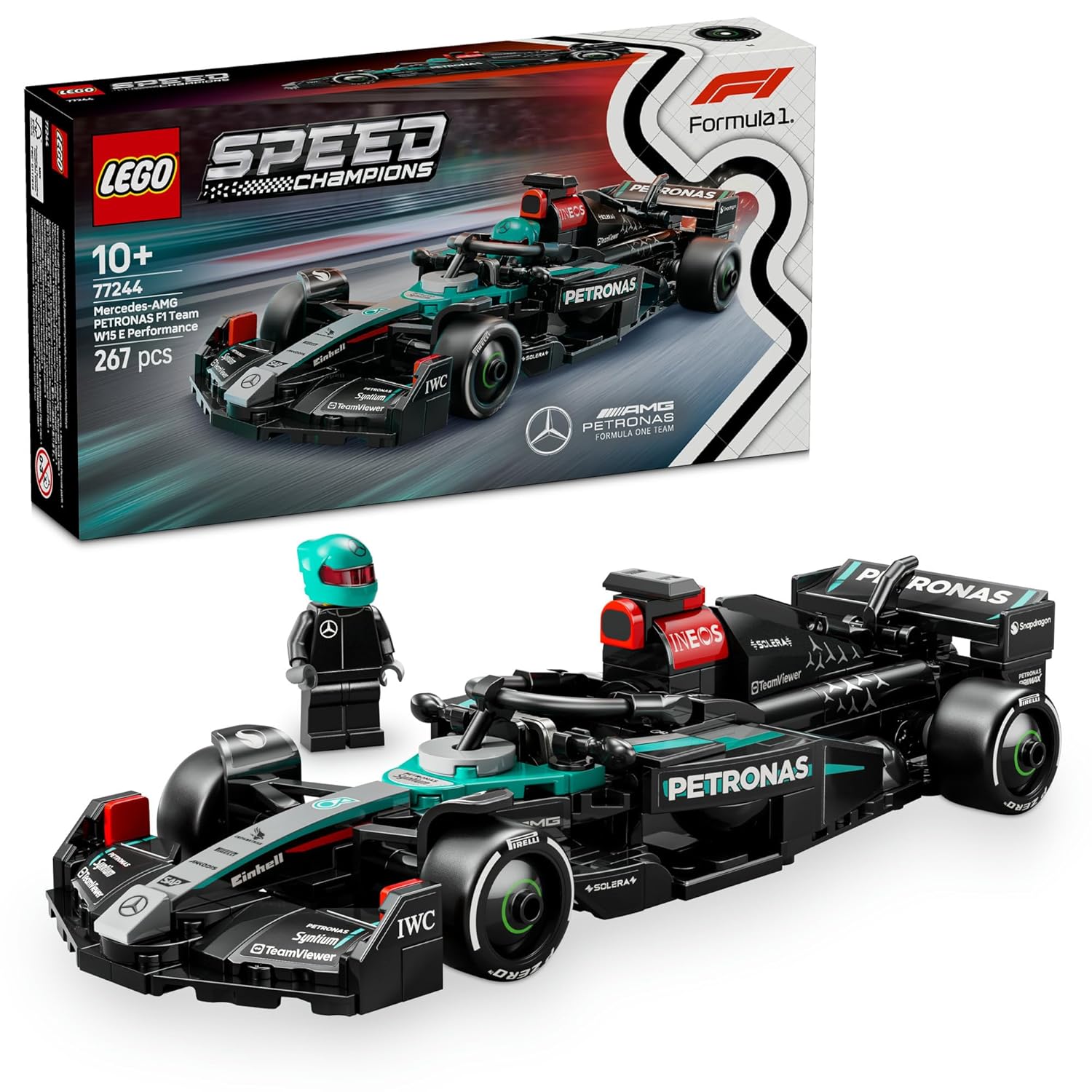 LEGO SPEED CHAMPIONS MERCEDES-AMG F1 W15 RACE CAR TOY VEHICLE 