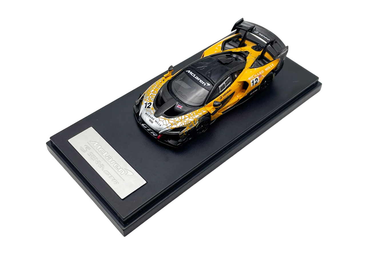 MCLAREN SENNA GTR DIECAST MODEL CAR GOLD ORANGE
