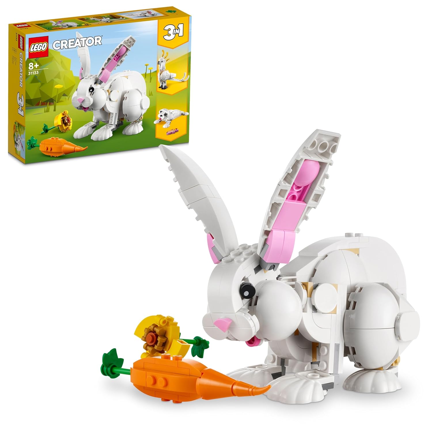 LEGO CREATOR 3IN1 WHITE RABBIT BUILDING TOY SET 258 PIECES