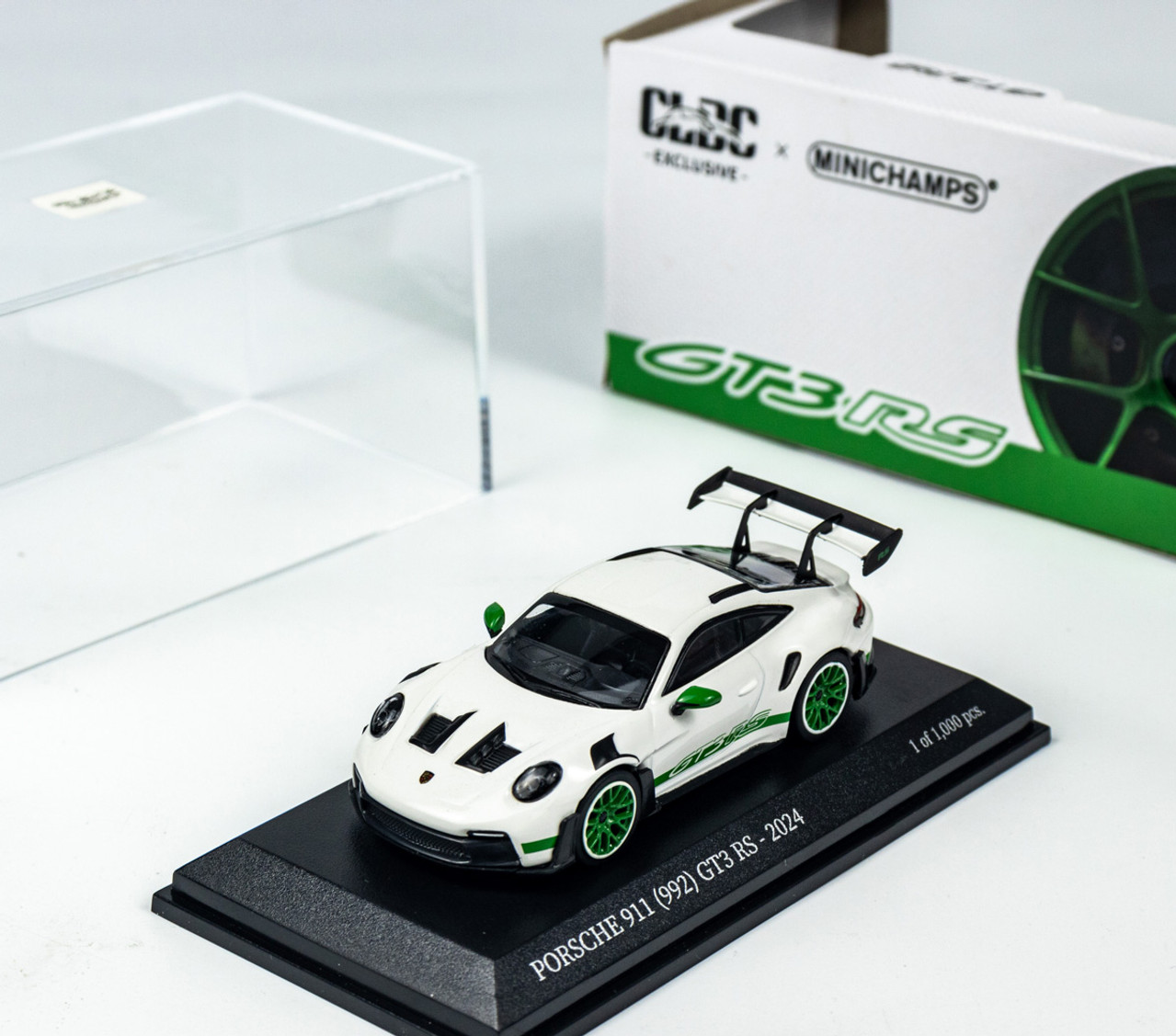 PORSCHE 911 992 GT3 RS 2024 WHITE W GREEN DECOR