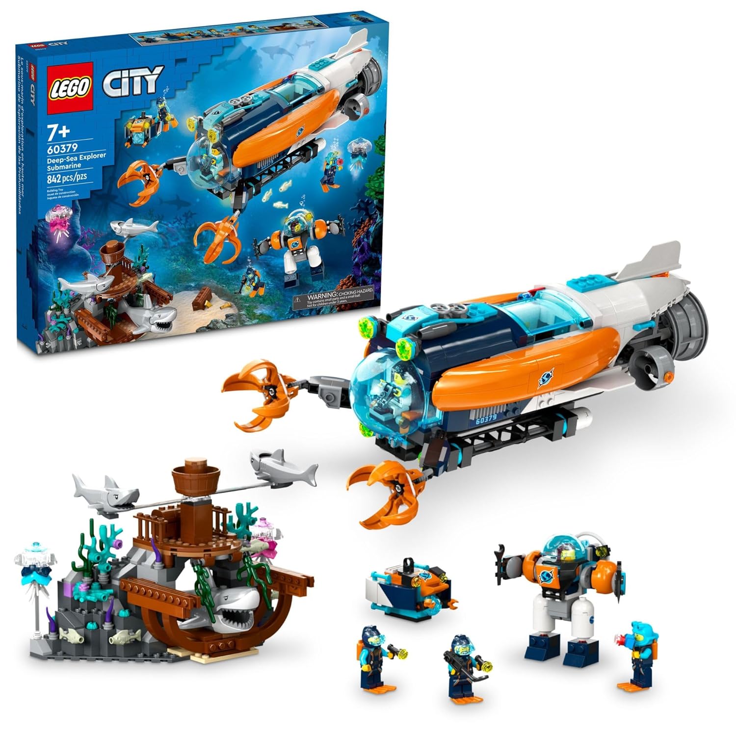LEGO CITY DEEP-SEA EXPLORER SUBMARINE BUILDING TOY SET