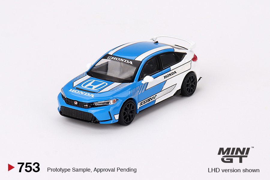 PREORDER MINI GT HONDA CIVIC TYPE R 3 2023 PACE CAR BLUE