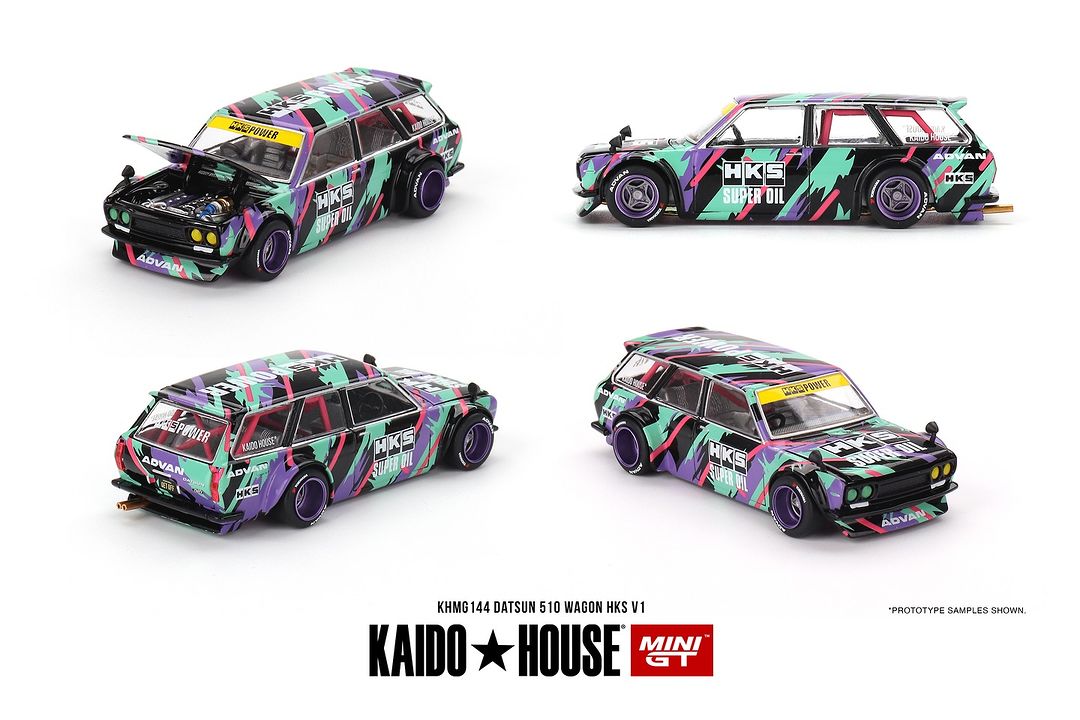 PREORDER MINI GT DATSUN KAIDO 510 WAGON HKS V1
