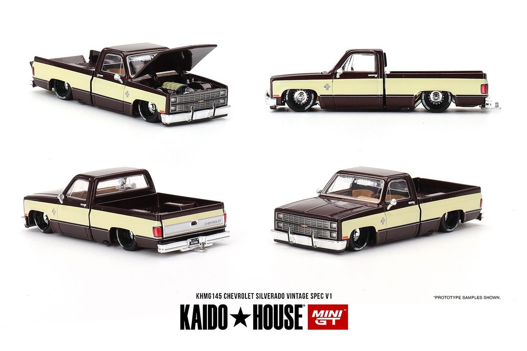 PREORDER MINI GT CHEVROLET SILVERADO KAIDO VINTAGE SPEC V1