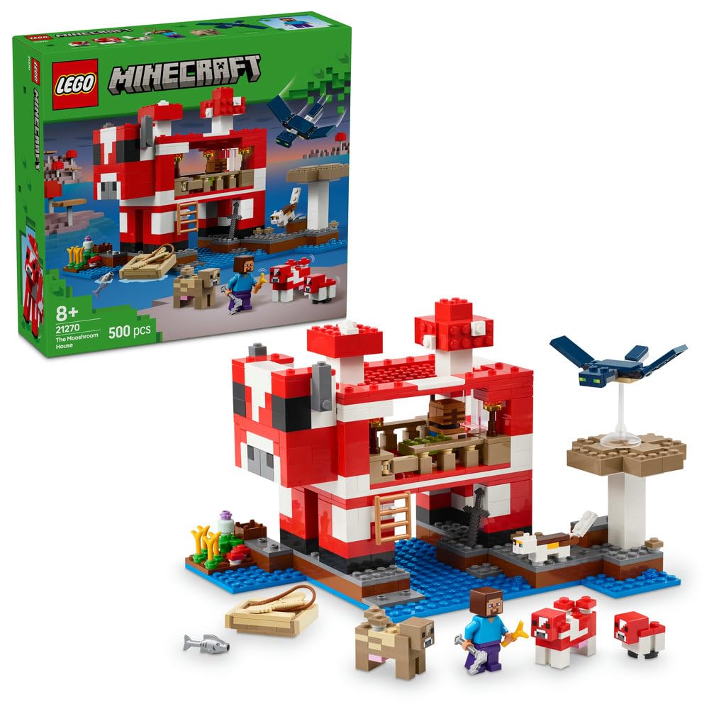 LEGO MINECRAFT THE MOOSHROOM HOUSE ISLAND GAMER KIT TOY