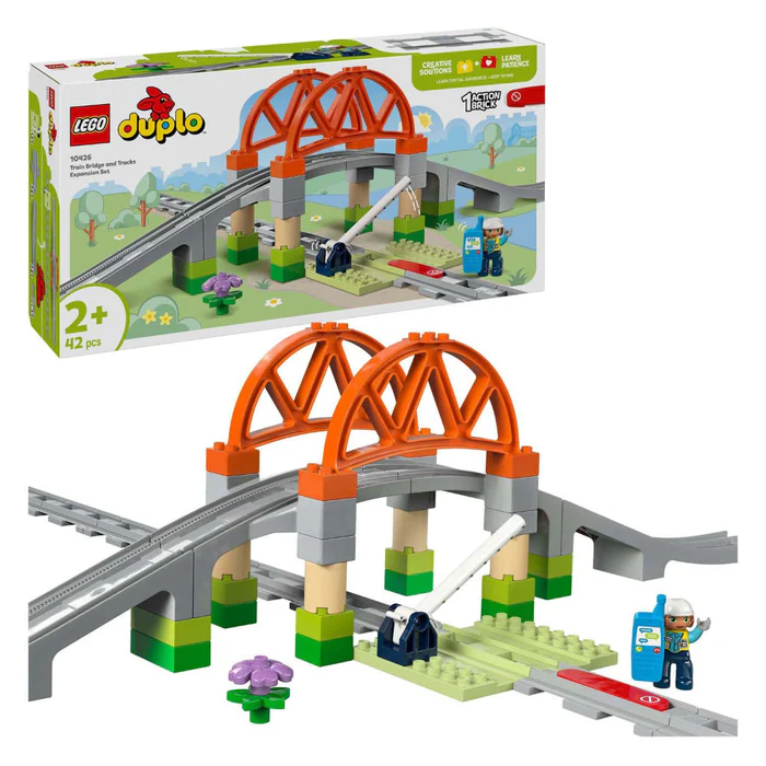 LEGO DUPLO TRAIN BRIDGE AND TRACKS EXPANSION SET