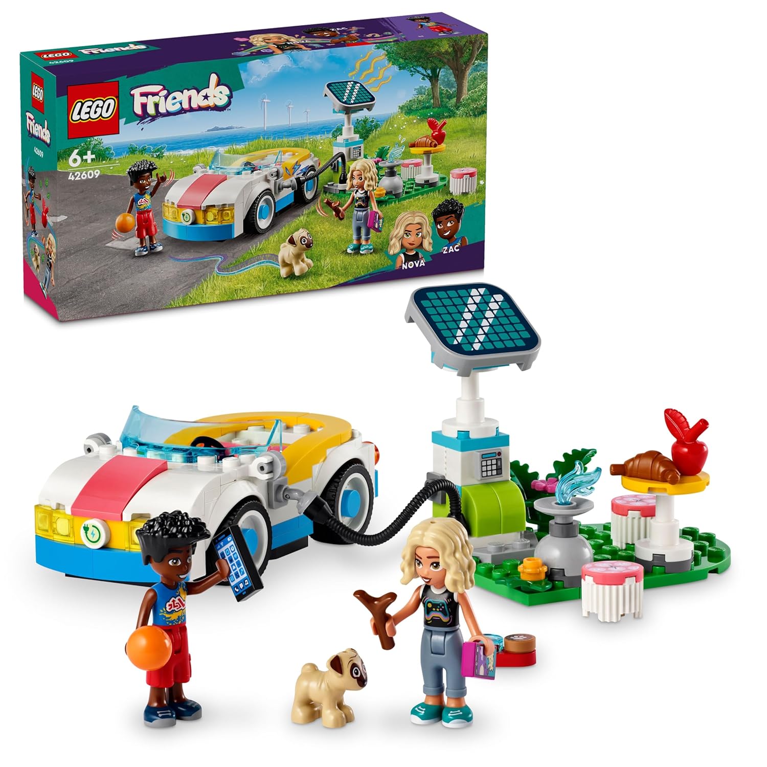 LEGO FRIENDS ELECTRIC CAR AND CHARGER TOY 170 PIECES