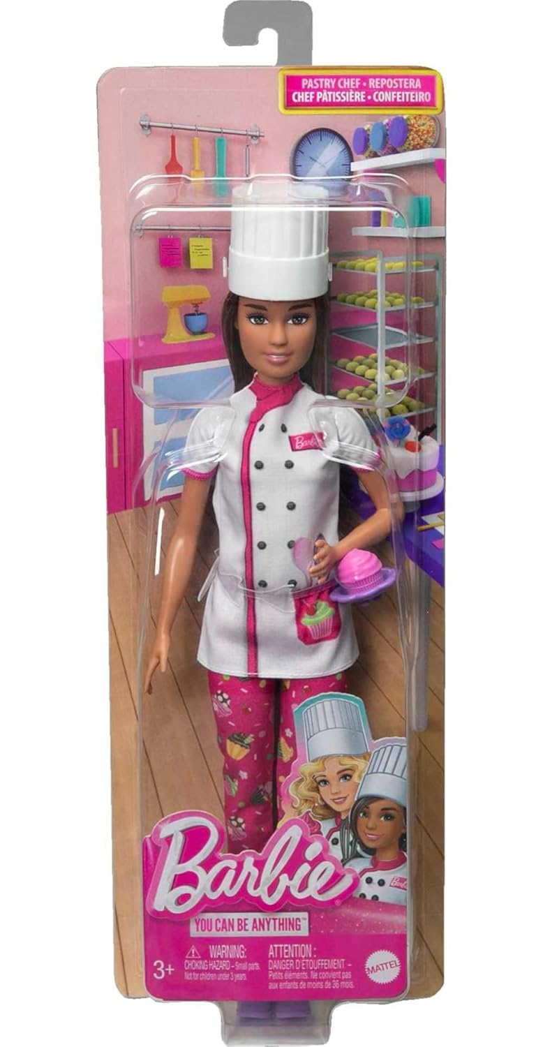 BARBIE DOLL  ACCESSORIES CAREER PASTRY CHEF DOLL