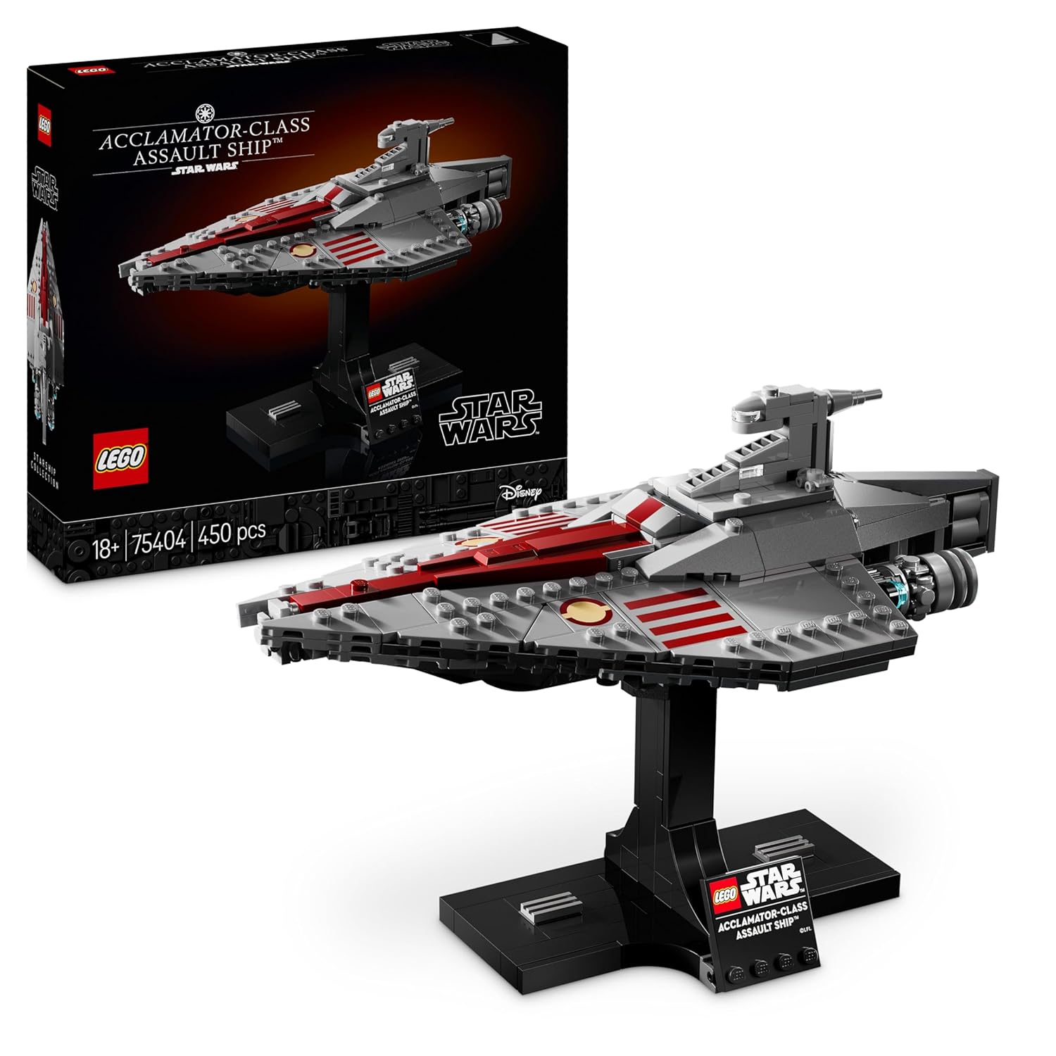 LEGO STAR WARS ACCLAMATOR-CLASS ASSAULT SHIP, BUILDABLE STARSHIP MODEL