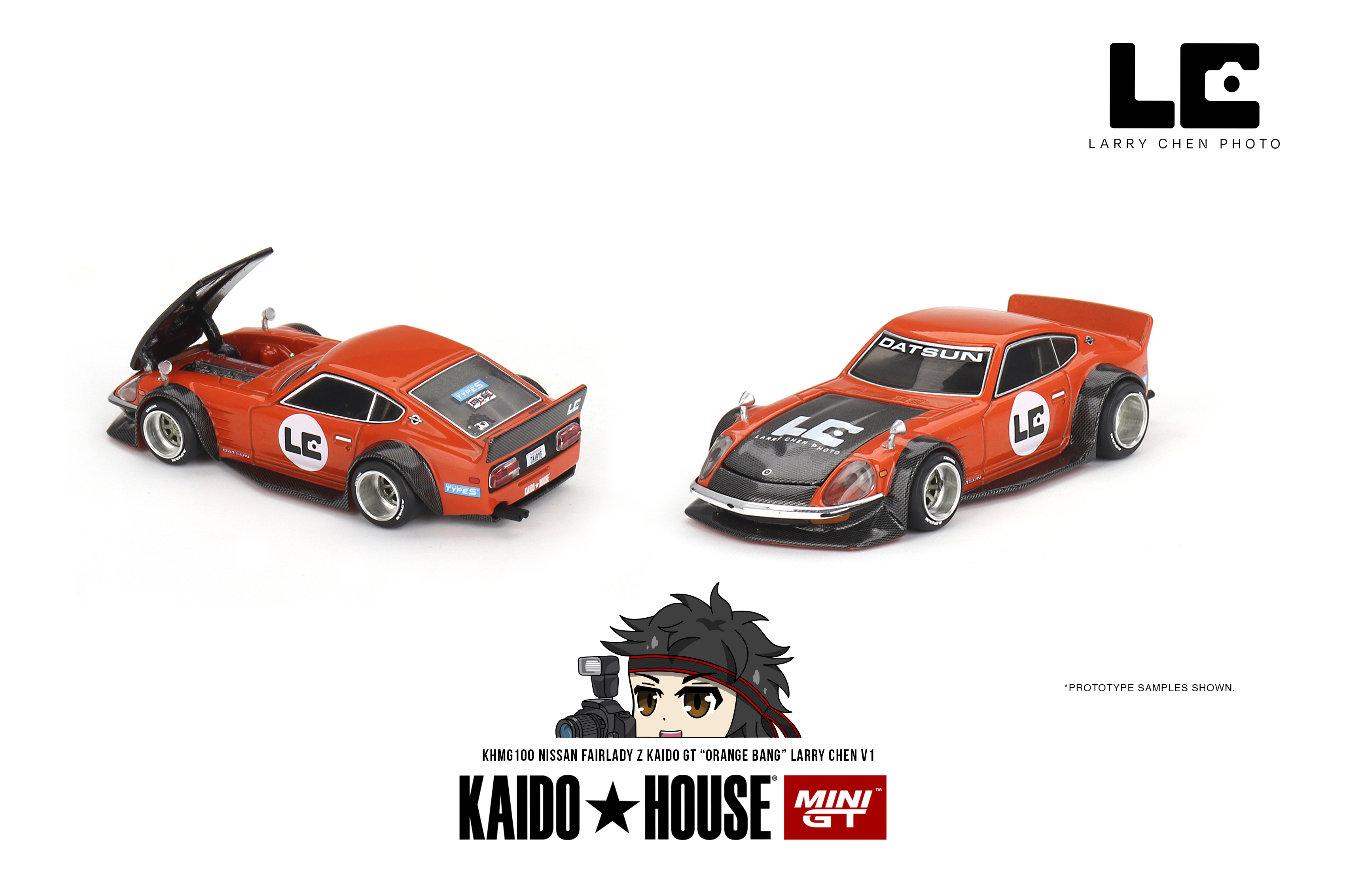 PREORDER MINI GT NISSAN FAIRLADY Z KAIDO GT 'ORANGE BANG' LARRY CHEN V