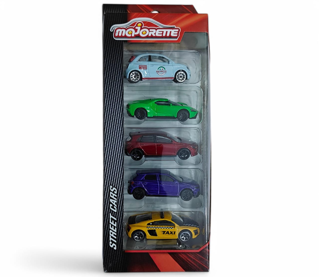 STREET CARS 5 CARS GIFT PACK WITH GREEN FORD GT