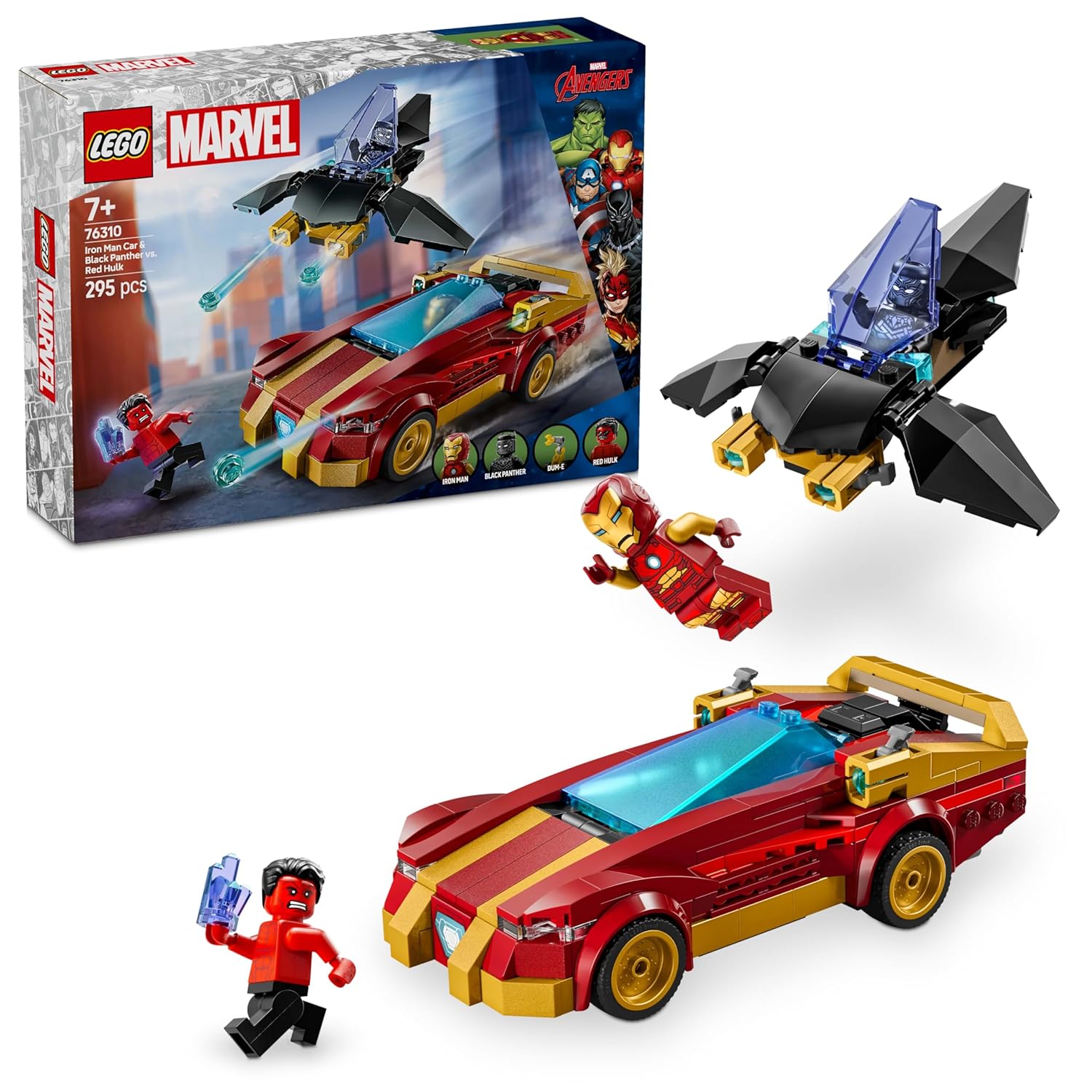 IRON MAN CAR  BLACK PANTHER VS RED HULK BUILDABLE