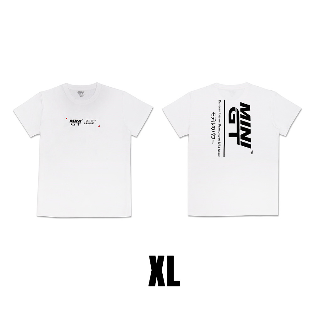 MINI GT T-SHIRT DRIVEN BY PASSION WHITE XL SIZE