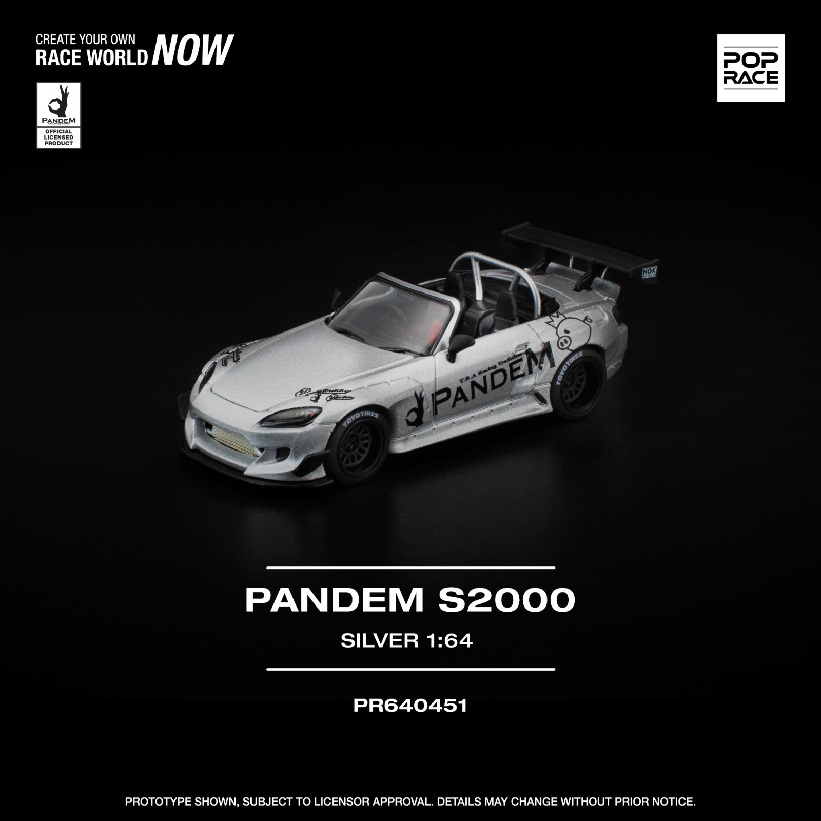 PREORDER  PANDEM S2000 SILVER  NEW TOOLING