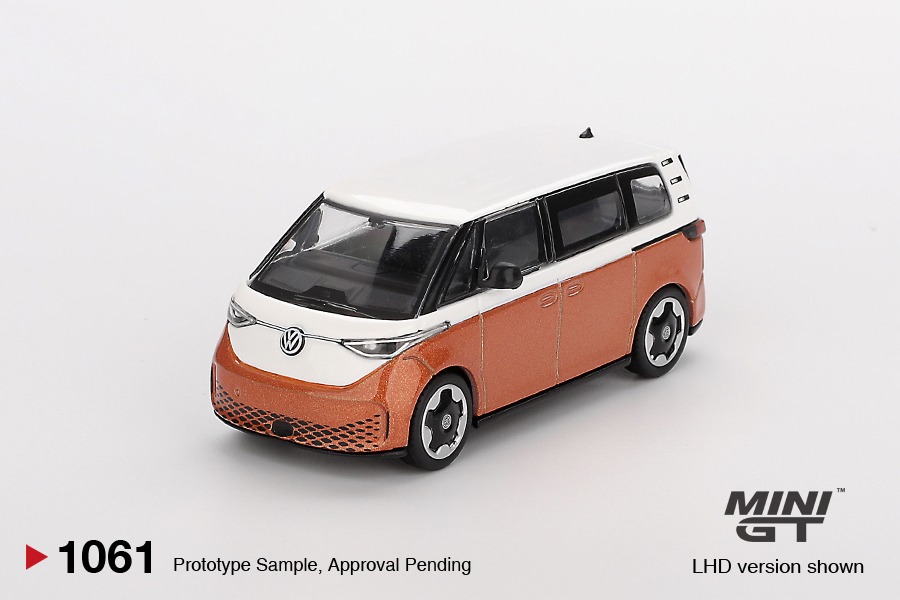 PREORDER MINI GT VOLKSWAGEN IDBUZZ CANDY WHITE ENERGETIC ORANGE