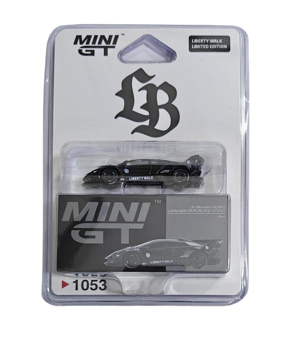 MINI GT LAMBORGHINI LB-SILHOUETTE WORKS MURCIELAGO GT EVO BLACK