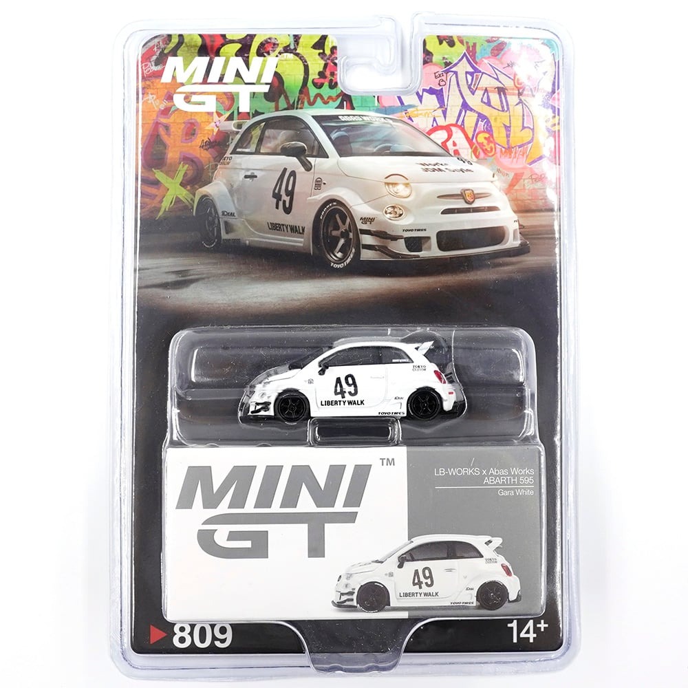 MINI GT LB-WORKS X ABAS WORKS ABARTH 595 GARA WHITE