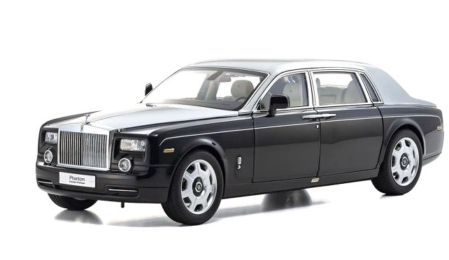 ROLLS ROYCE PHANTOM EWB BLACK AND SILVER METALLIC