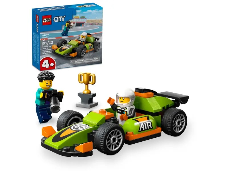 LEGO City Green Race Car Racing Vehicle Toy 60399 56 Pieces
