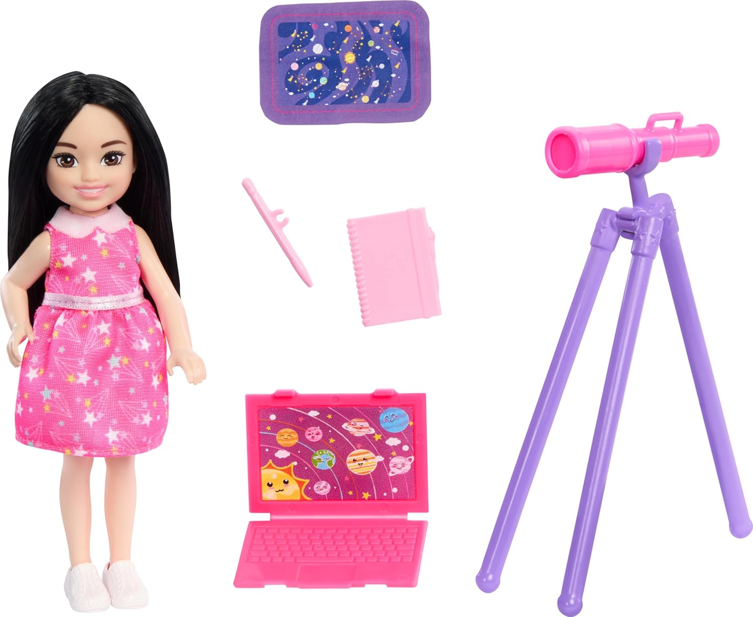 BARBIE TOYS CHELSEA DOLL  ACCESSORIES ASTRONOMER SET