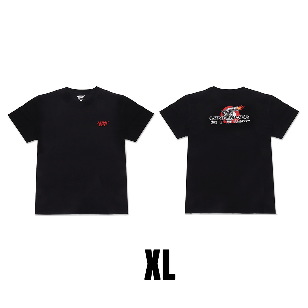 MINI GT T-SHIRT TURBO POWER BLACK XL SIZE
