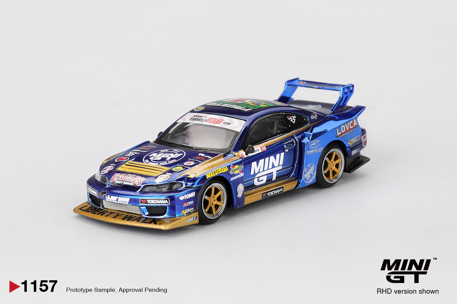 PREORDER MINI GT NISSAN LB-SUPER SILHOUETTE S15 SILVIA 555 TEAM MINI G