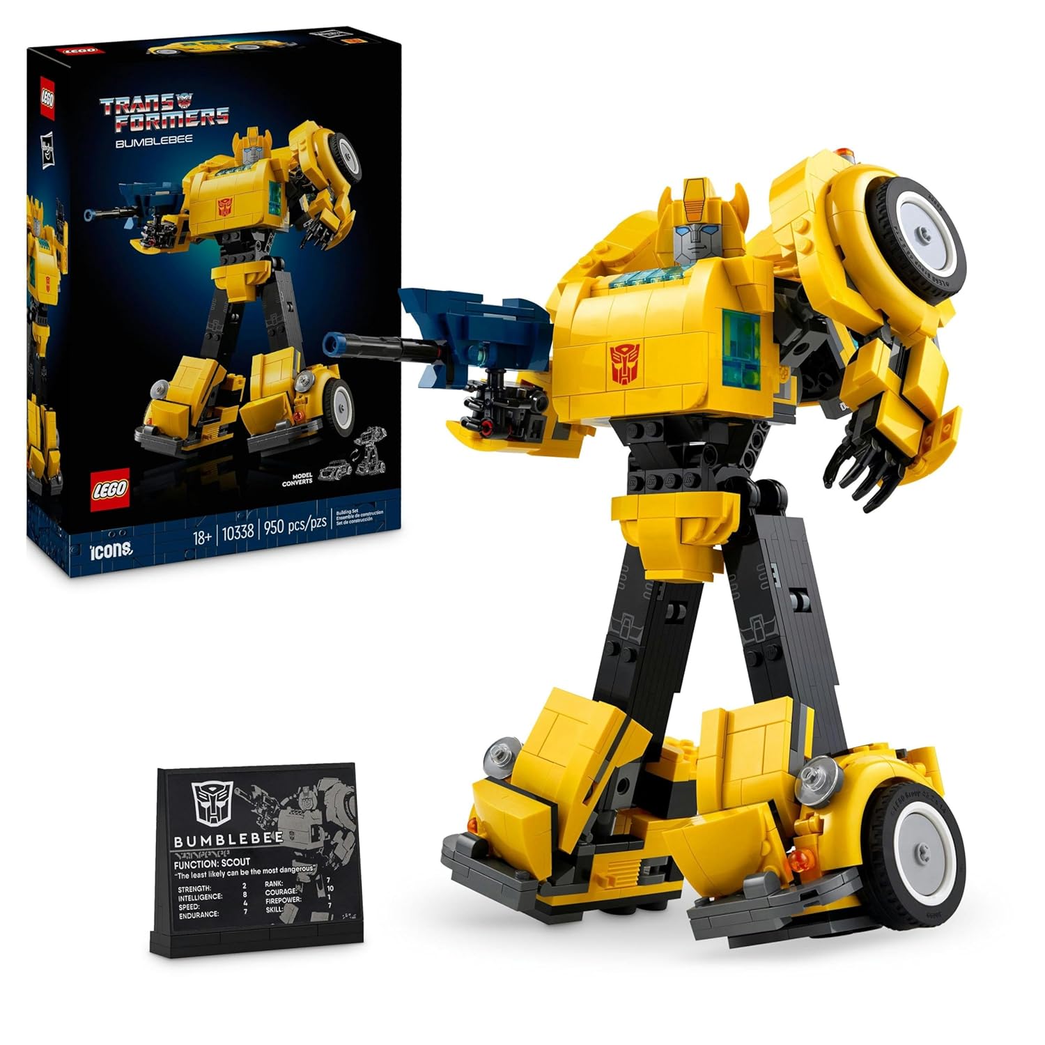 LEGO ICONS TRANSFORMERS BUMBLEBEE SET BUILDING BLOCKS FOR 18 GI