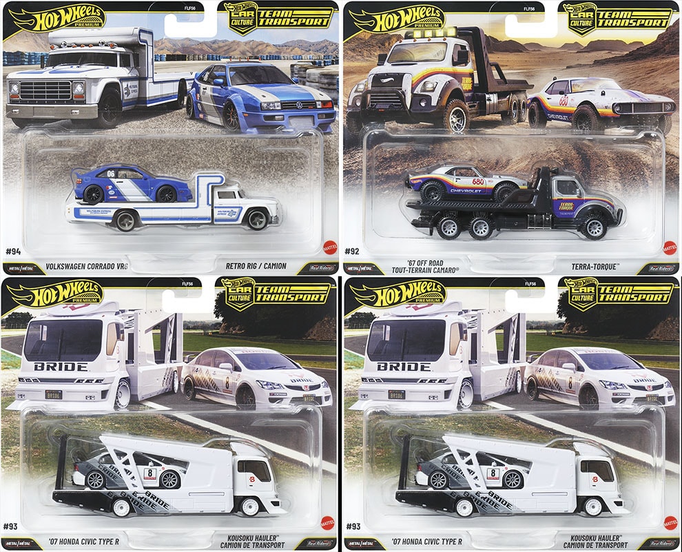HOT WHEELS TEAM TRANSPORT 2026 MIX 3 SET OF 4