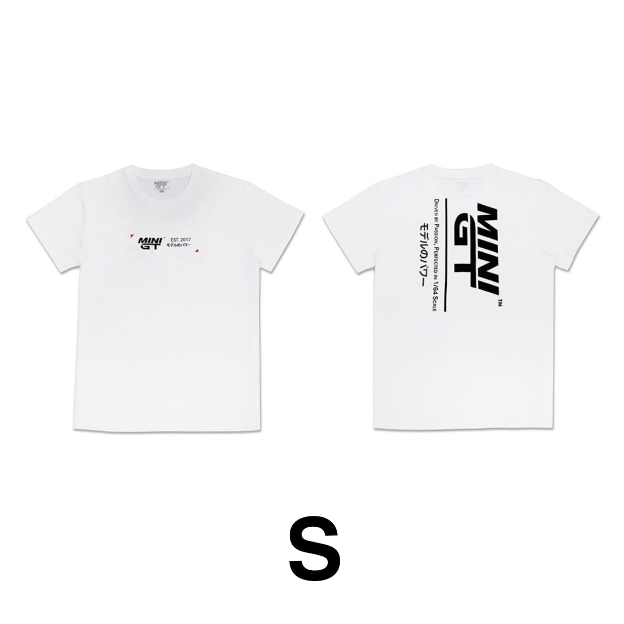 MINI GT T-SHIRT DRIVEN BY PASSION WHITE S SIZE