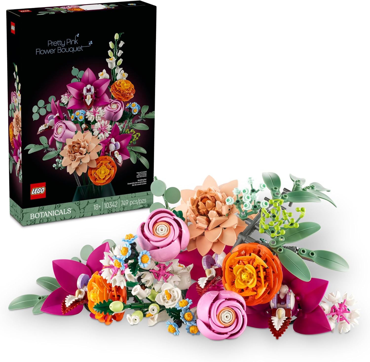 LEGO BOTANICALS PRETTY PINK FLOWER BOUQUET BUILDING 10342