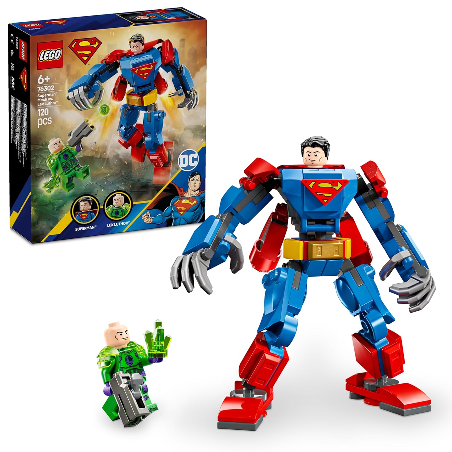 LEGO DC SUPERMAN MECH VS LEX LUTHOR SUPER HERO TOY FIGURE