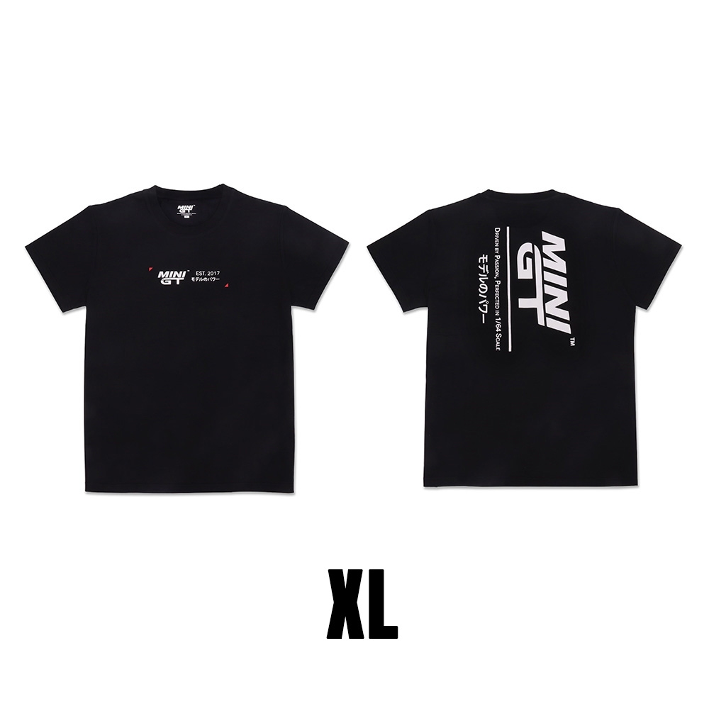 MINI GT T-SHIRT DRIVEN BY PASSION BLACK XL SIZE