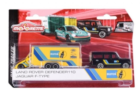 BILSTEIN LAND ROVER DEFENDER 110 WITH JAGUAR F-TYPE AND TRAILER