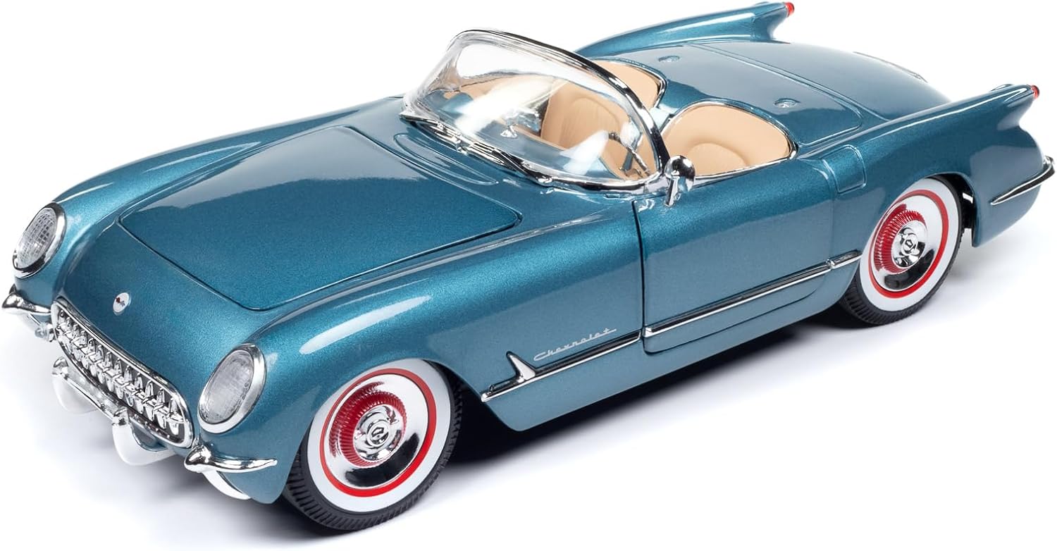 AMERICAN MUSCLE 1954 CHEVY CORVETTE CONVERTIBLE PENNANT BLUE METALLIC 