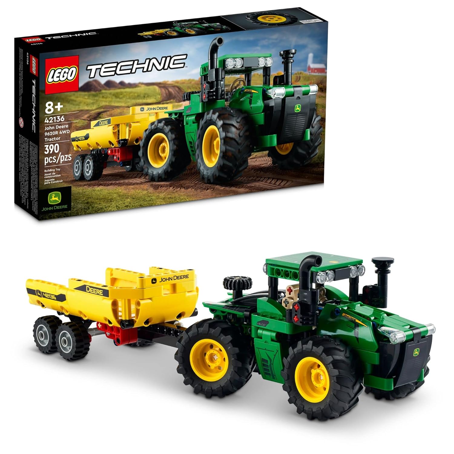 LEGO TECHNIC JOHN DEERE 9620R 4WD TRACTOR 42136 MODEL BUILDING KIT 