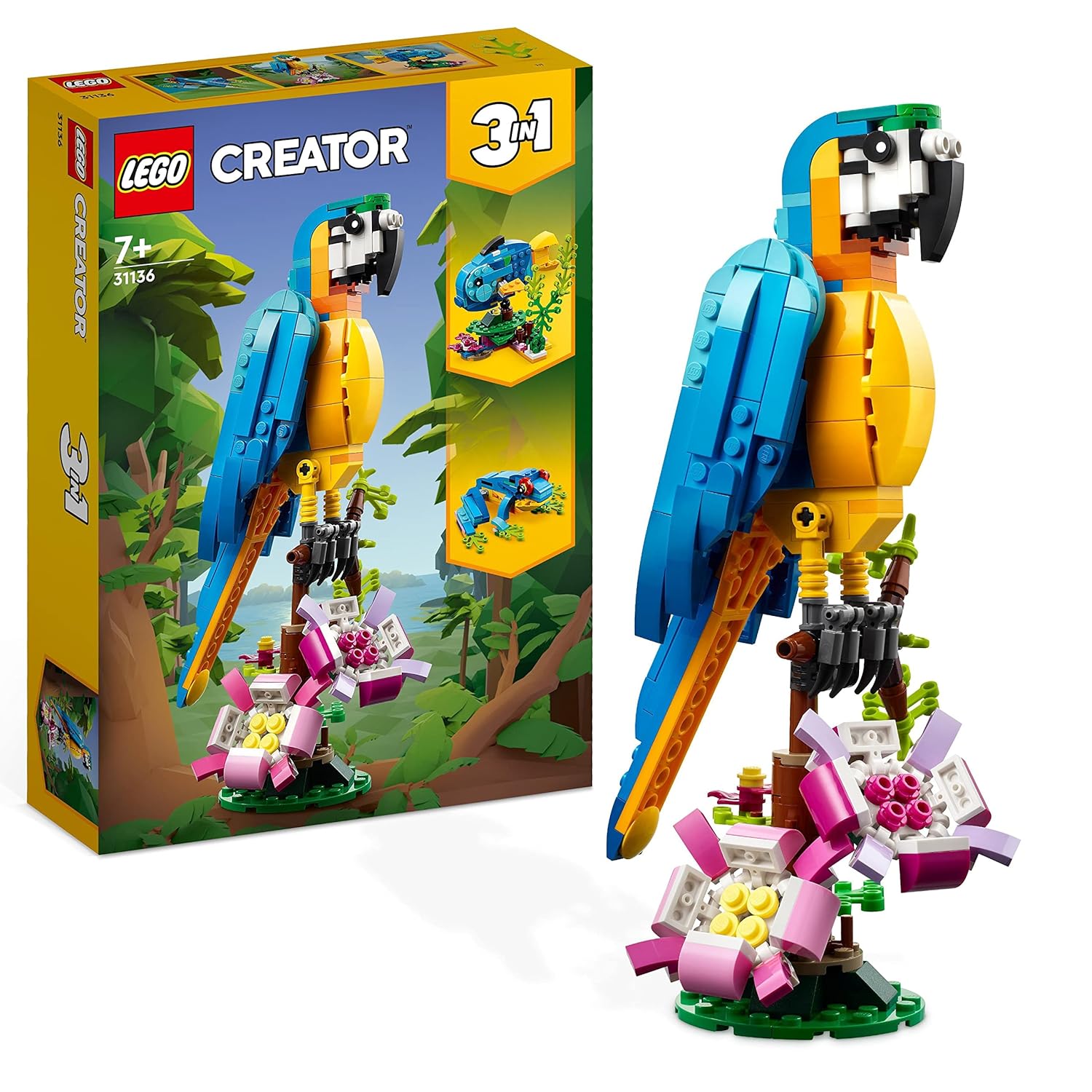 LEGO Creator Exotic Parrot  Building Toy Set 253 Pieces