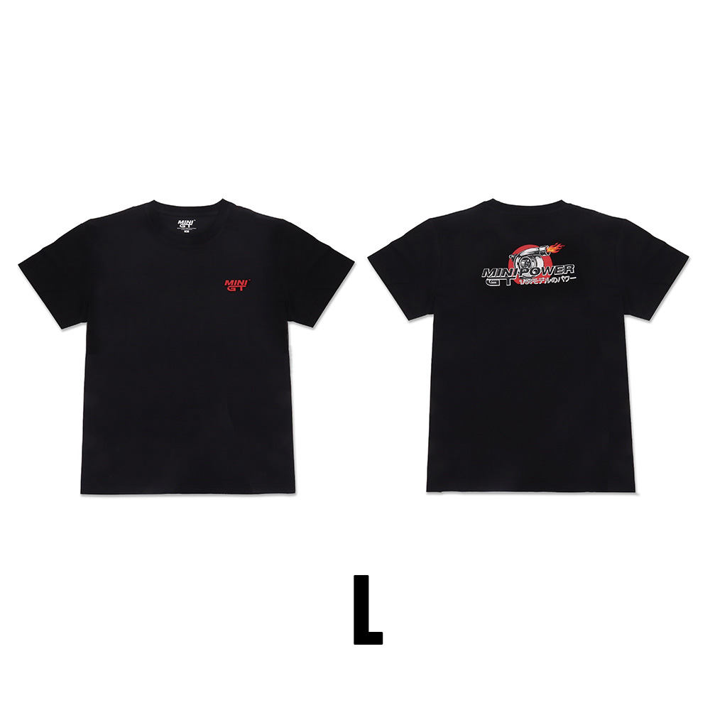 MINI GT T-SHIRT TURBO POWER BLACK L SIZE