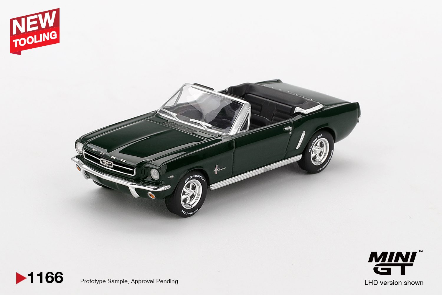 MINI GT FORD MUSTANG CONVERTIBLE 1964 HIGHLAND GREEN