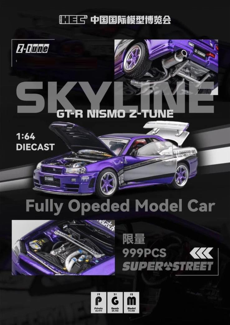 NISSAN GTR R34 Z TUNE CANDY PURPLE WITH ENGINE 