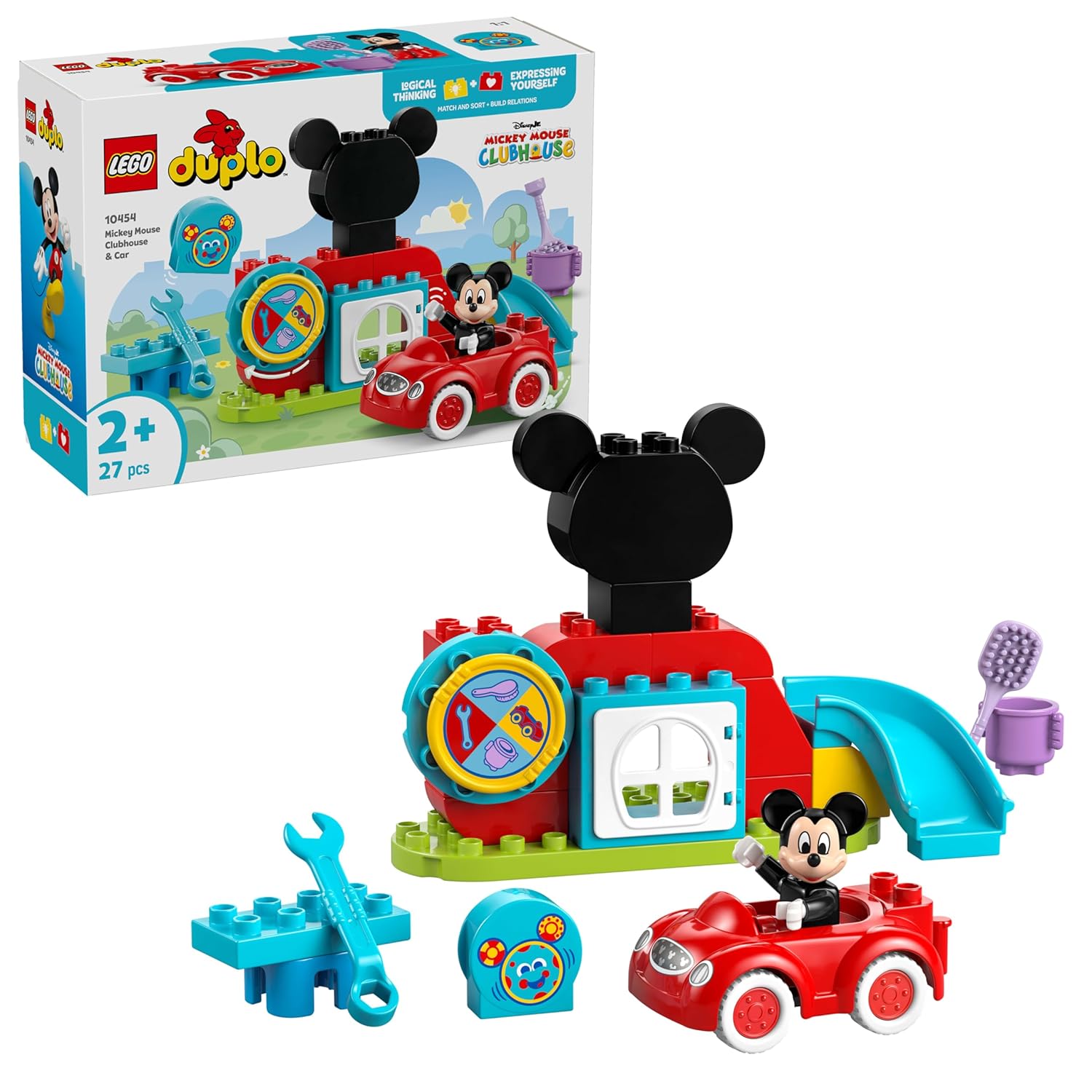 DISNEY MICKEY MOUSE CLUBHOUSE  CAR BUILDING KIT BUILDING BLOCKS 