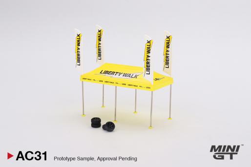 PREORDER MINI GT PADDOCK SERVICE TENT SET - LB RACING