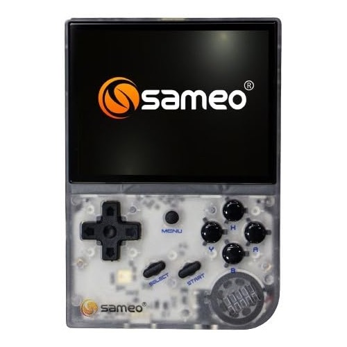 SAMEO SG9000 RG35XX HANDHELD RETRO GAME CONSOLE TRANSPARENT WHITE