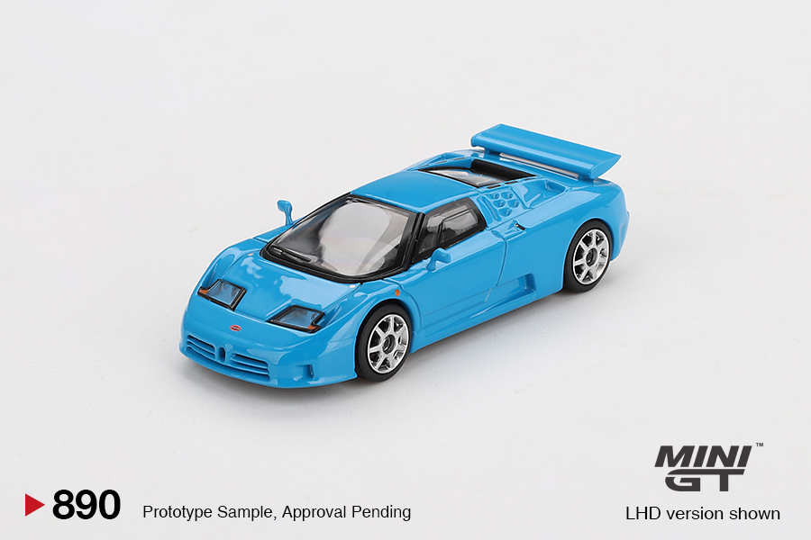 PREORDER MINI GT BUGATTI EB110 SUPER SPORT BLU BUGATTI