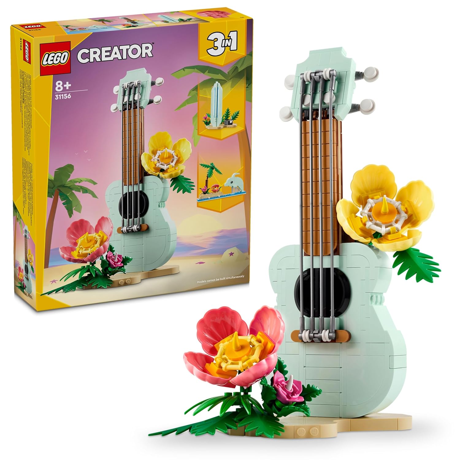 TROPICAL UKULELE SET WITH SURFBOARD AND DOLPHIN TOY 31156