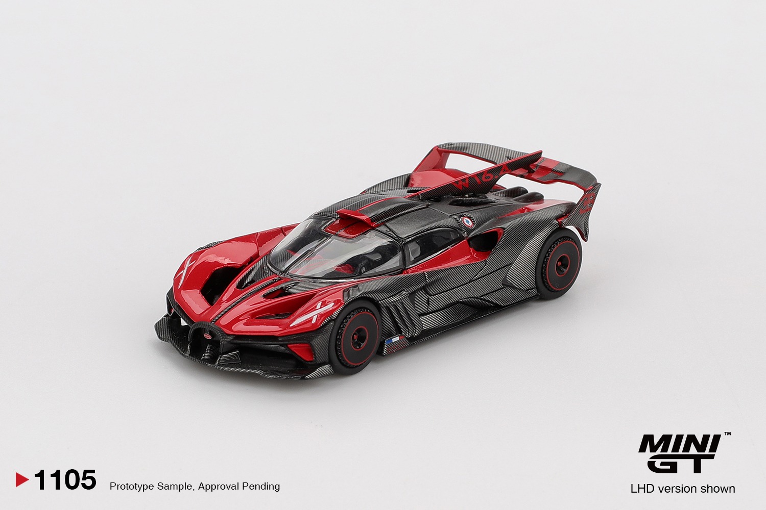 PREORDER MINI GT BUGATTI BOLIDE RED